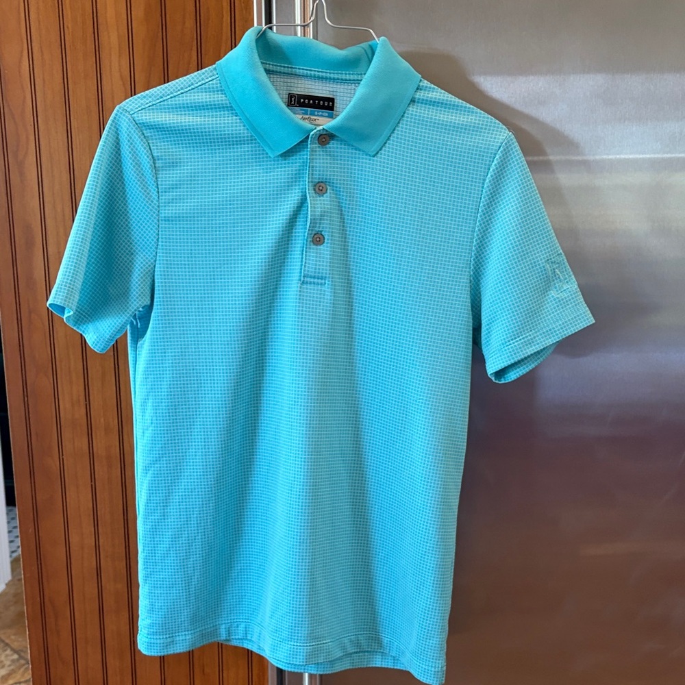 PGA Tour Aqua Blue Performance Polo